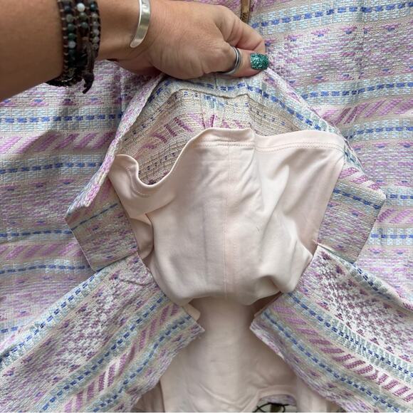 Laundry By Shelli Segal White and Gold Button Midi Dress - Picture 6 of 8